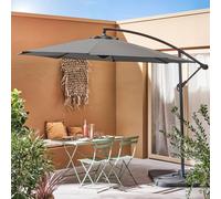 sweeek Offset Round Parasol 300cm in Grey swe rey