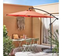 sweeek Offset Round Parasol 300cm in Terracotta sweeek Terracotta
