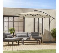 Sweeek - Offset Round Parasol 350Cm Beige 350X350X250 Cm - Hardelot