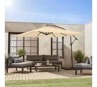 sweeek Offset Square Parasol 3x3m in Beige swe eige