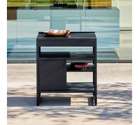 sweeek Outdoor kitchen steel 1 door 3 shelves L80cm in Black swe lack