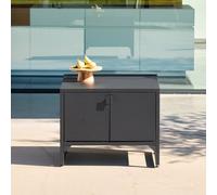 sweeek Outdoor kitchen steel 2 doors L80cm in Black swe lack