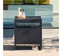 sweeek Outdoor kitchen steel 2 doors L80cm in Black swe lack