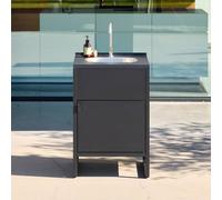 sweeek Outdoor kitchen steel sink & 1 door L60cm in Black swe lack