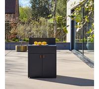 Sweeek - Outdoor Steel Kitchen 2 Doors L80Cm Black - Thira