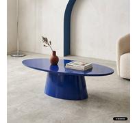 sweeek Oval coffee table with glossy finish in Blue swe lue