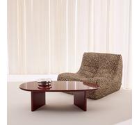 sweeek Oval coffee table with glossy finish in Burgundy swe urgundy
