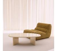 sweeek Oval coffee table with glossy finish in Cream swe ream