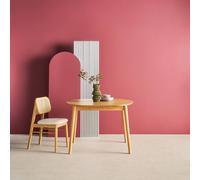 sweeek Oval extendable dining table rubberwood & oak veneer 4-6 seats in Beige sweeek Beige