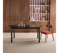 sweeek Oval rubberwood dining table 180cm seats 6 in Black swe lack