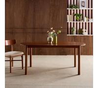 sweeek Oval rubberwood dining table 180cm seats 6 in Dark Brown swe ark Brown
