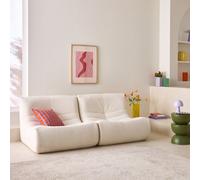 Sweeek - Pair Of 1-Seater Armchairs In Boucle Fabric Sokol Duo White 91X105X72 Cm