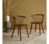 sweeek Pair of chairs in walnut wood & plywood in Dark Brown sweeek Dark Brown