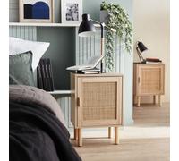 Sweeek - Pair Of Woven Rattan Bedside Tables Camargue Natural 40X30X58 Cm