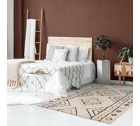 Sweeek - Ralph Berber Pattern Cream Blue And Orange Indoor Rug 160X230Cm