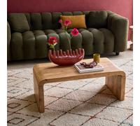 Sweeek - Rectangular Coffee Table Solid Acacia Wood Natural 100X50X40 Cm - Dana