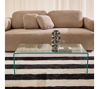 sweeek Rectangular coffee table tempered glass in Clear swe lear