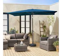 sweeek Rectangular Parasol 2x3m With Central Pole in Blue sweeek Blue