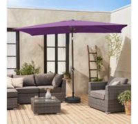 sweeek Rectangular Parasol 2x3m With Central Pole in Purple sweeek Purple