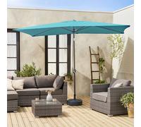 sweeek Rectangular Parasol 2x3m With Central Pole in Turquoise sweeek Turquoise