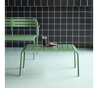 Sweeek - Rectangular Steel Garden Coffee Table Green 90X50X40 Cm - Amelia