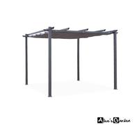 sweeek Replacement 3x3m Pergola Canopy Roof in Grey swe rey