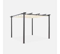 sweeek Replacement 3x3m Pergola Canopy Roof in White sweeek White