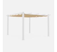 sweeek Replacement 3x4m Pergola Canopy Roof in Beige swe eige