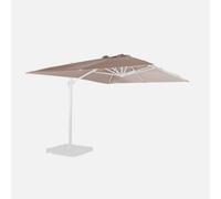 Sweeek. Replacement Canopy For Wimereux 3X4M Parasols Wimereux Beige-Brown 300X400X1 Cm