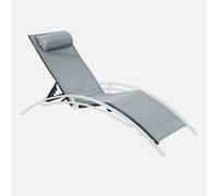 Sweeek. Replacement Seat Back And Fabric For Louisa Sun Lounger Louisa Anthracite 167X64X82 Cm