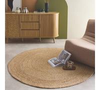Sweeek - Round Jute Indoor Rug Natural Padma Several Sizes Flat Woven