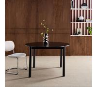 sweeek Round rubberwood dining table Ø120cm seats 4 in Black swe lack