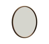 sweeek Round Rubberwood Mirror Ø60cm in Dark Brown | Size: 60 cm swe ark Brown 60 cm
