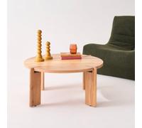 Sweeek - Round Solid Acacia Wood Coffee Table Reva Natural 80X80X36 Cm