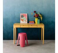 sweeek Rubberwood desk with ash veneer 2 drawers in Beige sweeek Beige