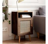 sweeek Scandi-style Bedside Table With Drawer in Walnut sweeek Walnut