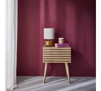 Sweeek - Scandi-Style Bedside Table With Grooved Wooden Effect Madere Natural 29X40X50.5 Cm