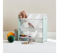 Sweeek - Set Of 2 Celadon Green Children's Storage Units 18 Compartments 64X29.5X60Cm