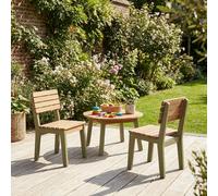 Sweeek. Set Of 2 Children's Wooden Chair Caroline Sage Green 29X31.5X53 Cm