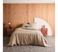 Sweeek - Set Of 2 Industrial Terracotta Metal Bedside Tables With 1 Mesh Door, 40 X 37 X 58,5 Cm - Ohio
