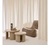 sweeek Set of 2 round nesting coffee tables in Beige swe eige