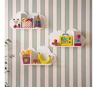 sweeek Set of 3 cloud wall shelves for children's bedroom in White sweeek White