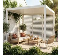 Sweeek - Set Of 3 Louvers 100Cm For Bioclimatic Pergola Triomphe 3X3M V2 3X4M 3X6M White