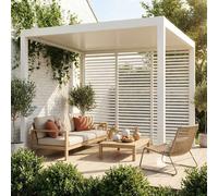 sweeek Set of 3 louvers 100cm for bioclimatic pergola Triomphe 3x3m V2 3x4m in White sweeek White