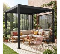sweeek Set of 3 vertical louvers 100cm for bioclimatic pergola Triomphe in Dark Grey swe ark Grey