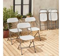 Sweeek - Set Of 6 Folding Event Chairs Fiesta White 44X81X50 Cm