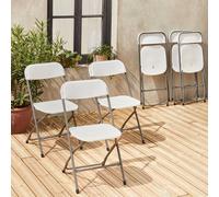 Sweeek - Set Of 6 Folding Event Chairs Fiesta White 44X81X50 Cm