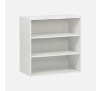 Sweeek - Shelf Library Wood Effect Storage Module 2 Shelves Kompo White 70X35X70 Cm
