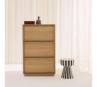 sweeek Shoe cabinet with 3 flip drawers wood decor in Beige swe eige
