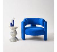 Sweeek - Side Table End Table Bedside Table Enamelled Steel With Speckled Pattern Blue Diam.33 X H 47Cm - Zina Sweeek